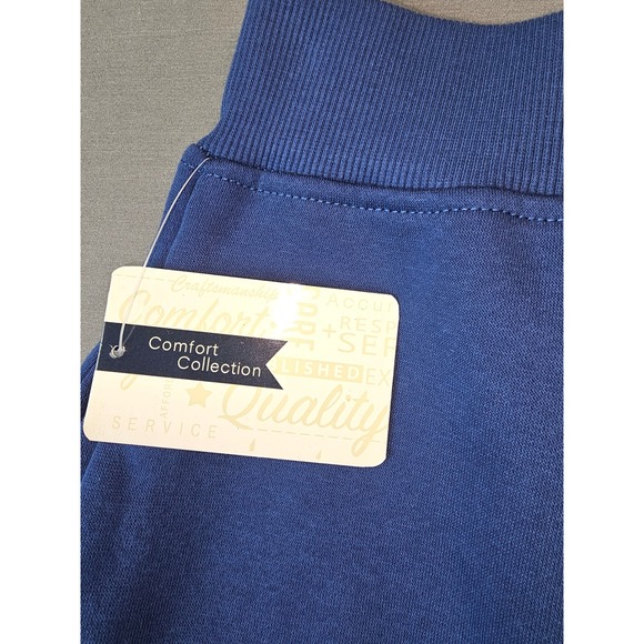 Pembrook Blue Floral Embroidered Sweatshirt Jogger Pants Set Women's Size L NWT - Picture 12 of 12